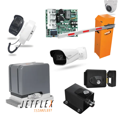 Equipamentos de segurança eletrônica: câmeras, alarmes, motores de portão e centrais